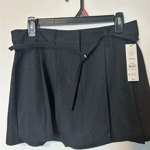 Chic Black Mini Dress with Belt